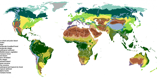 taiga biome map