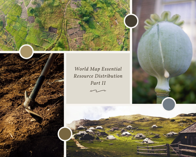 World Map Essential Resource Distribution, Part II Header Image